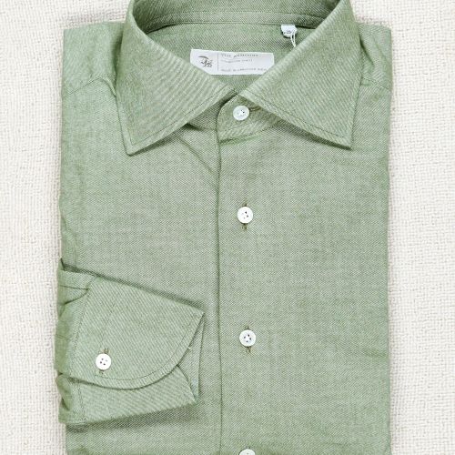 The Armoury by 100 Hands Green Brushed Cotton Spread Collar Shirt (NOS)