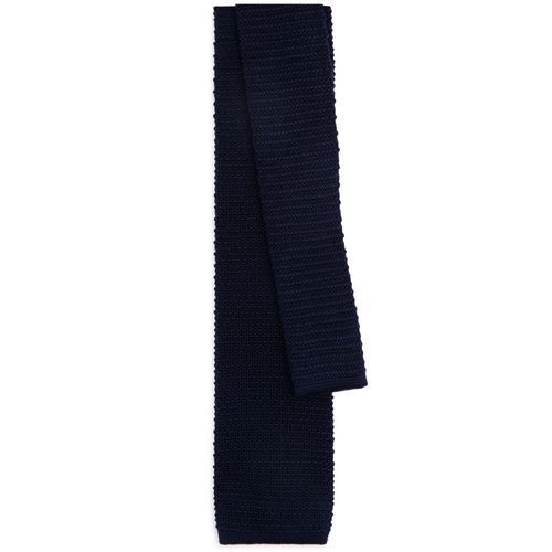 Bigi Wool Knit Tie: Navy