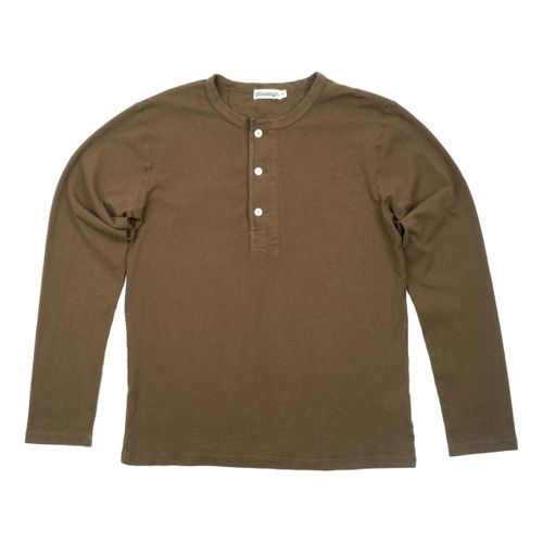 13 Ounce Henley L/S Cedar