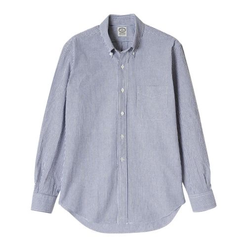 Kamakura Vintage Ivy Button Down Seersucker- Blue Stripe