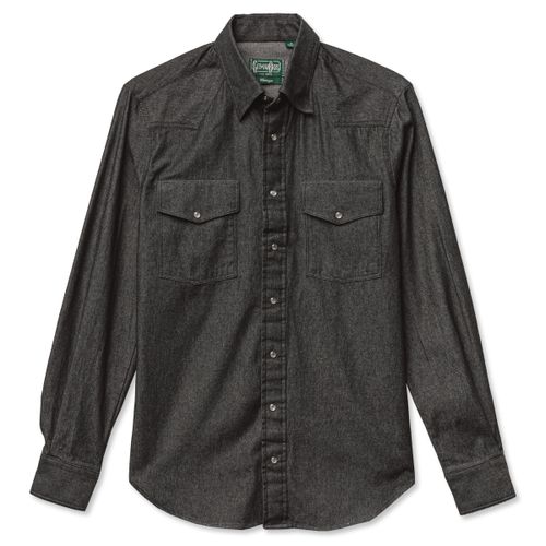 Summerweight Black Denim Western Shirt