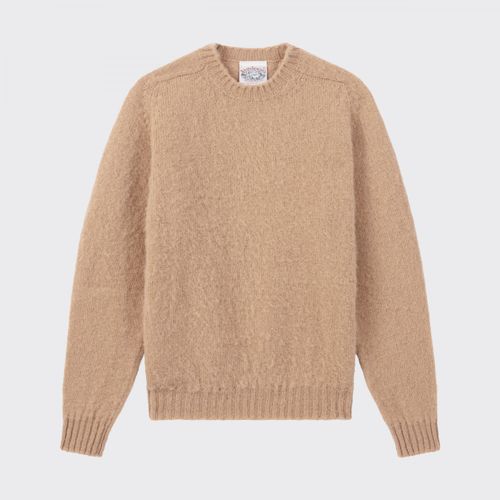 Brushed Wool Crewneck Knit : Camel