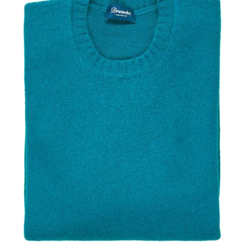 Drumohr Teal LS Lambswool Crewneck Sweater (NOS)