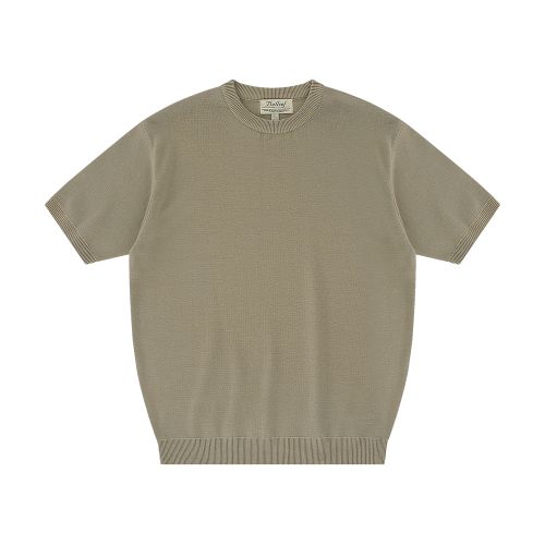 Bellief Essential Cotton Round Neck Knit- Beige