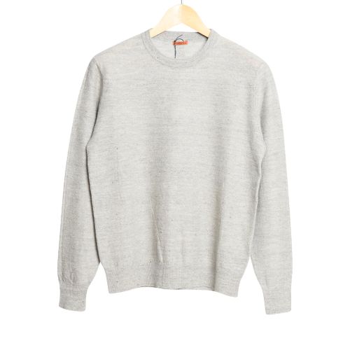 Ato Long Sleeve Sweater Cotton Linen Grey