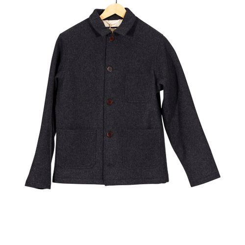 Baptisa Dark Grey Wool Overshirt