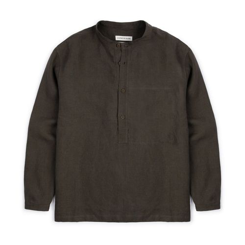 A Kind of Guise Linen Pace Pocket Shirt: Arabica