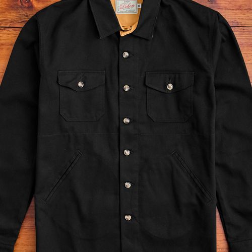 Crissman Denim Overshirt in Den Black