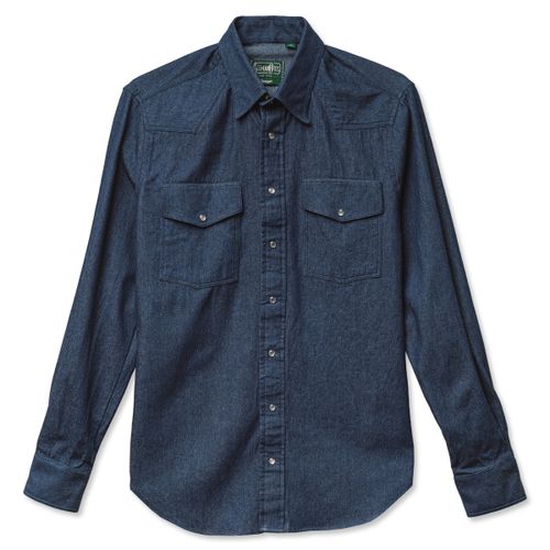 Summerweight Indigo Denim Western Shirt