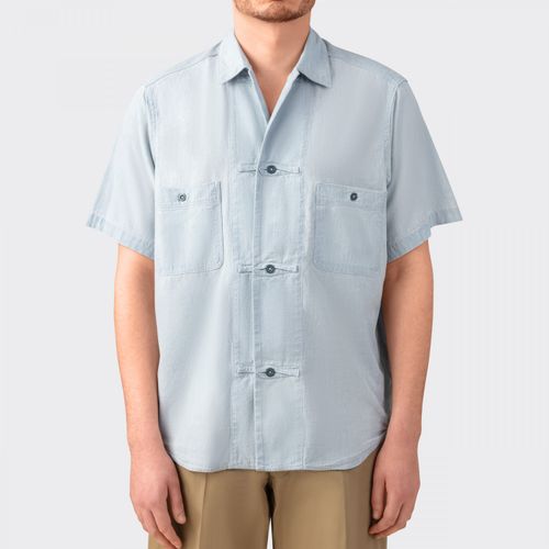 Chambray Short Sleeves Shirt : Light Blue