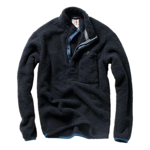 Shag Pile Snap-Zip Dark Navy