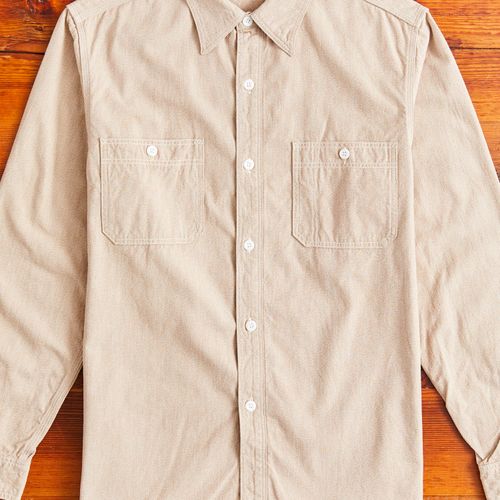 Archaic Chambray Work Shirt in Covert Beige