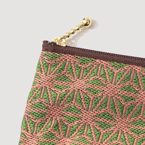 Beams Japan x Takata Flat Tatami Pouch - Pink/Green