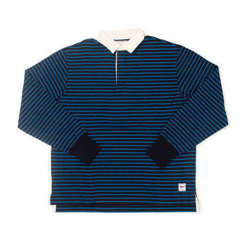 Striped Rugby Shirt - Blue/navy