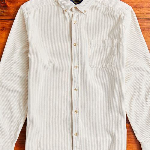 Lobo Button-Up Shirt in Ecru