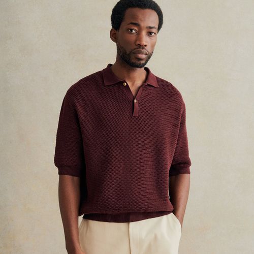 Honeycomb Knit Polo