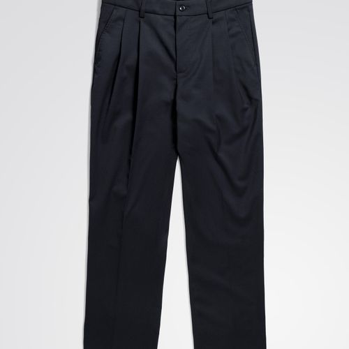 Benn Relaxed Light Wool Pleated Trouser