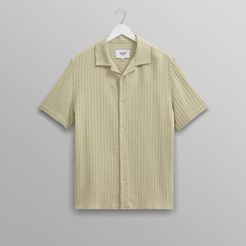 Didcot Shirt Sage Wave Textured Stripe