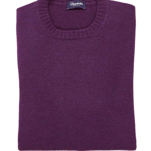 Drumohr Purple LS Solid Cashmere Crewneck Sweater (NOS)