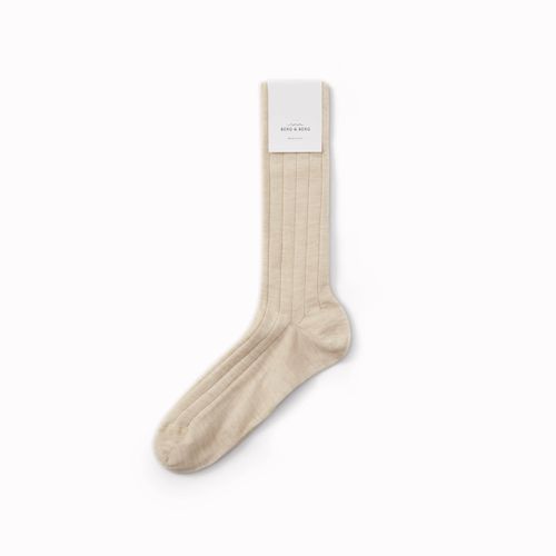 SOCKS Wide Rib Wool Sand Sand