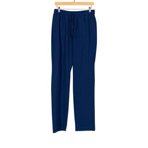 Jap Linen Canvas Drawstring Trouser Indigo