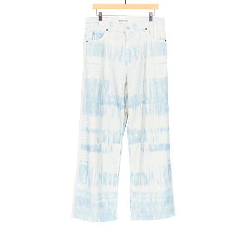 Blue Brushstroke Print Vast Cut Trouser