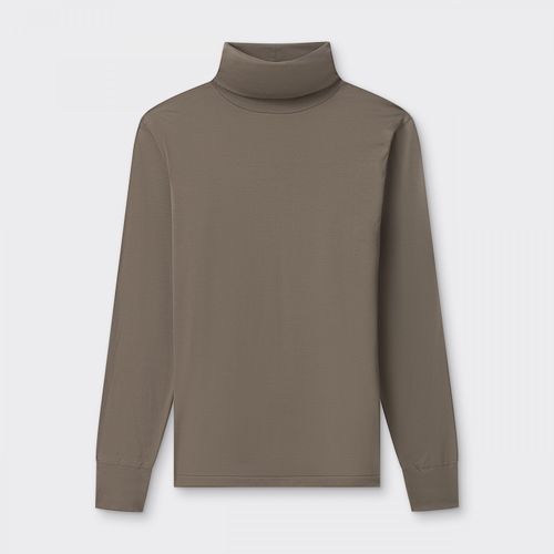 Turtleneck T-shirt: Military Green