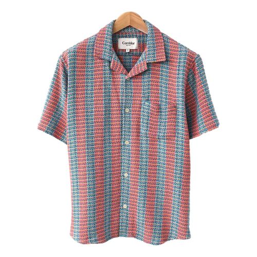 Acid Plaid Iris Camp Shirt Pink