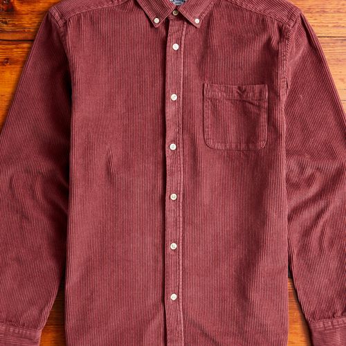 Lobo Button-Up Shirt in Bordeaux