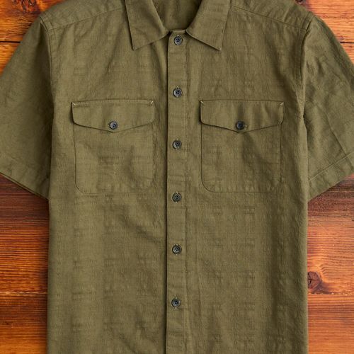 Safari Shirt in Drab Barkcloth