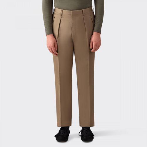 Heavy Gabardine Trousers : Beige