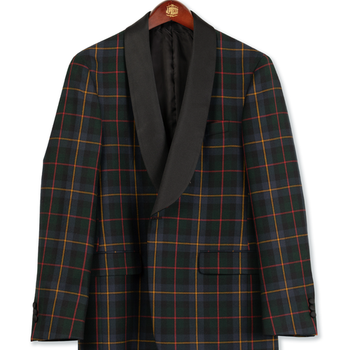 Navy Green W/ Red/gold Windowpane Dinner Jacket