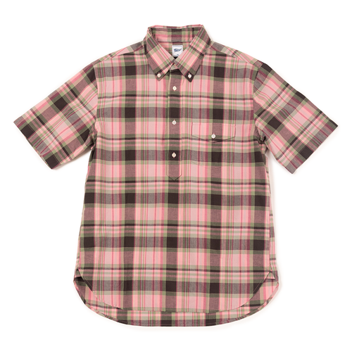 Madras Popover - Pink/green/red