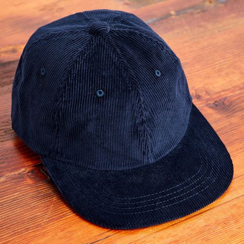 6-Panel Corduroy Cap in Navy