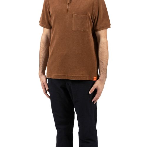 Zip Polo Brown French Terry