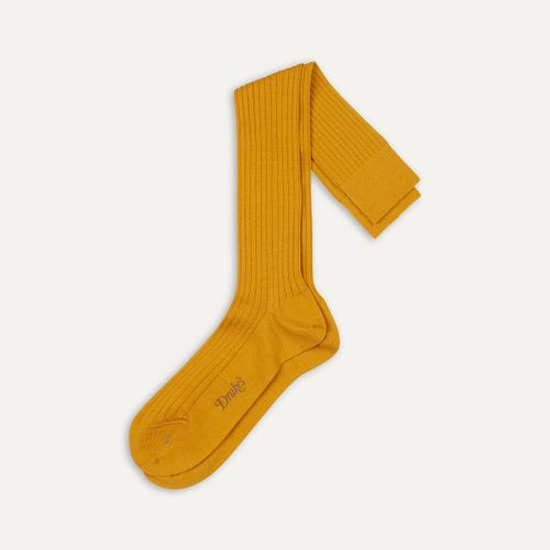 Gold Wool Over-the-Calf Socks