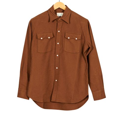 Moleskin Pearlsnap Shirt Bear Brown