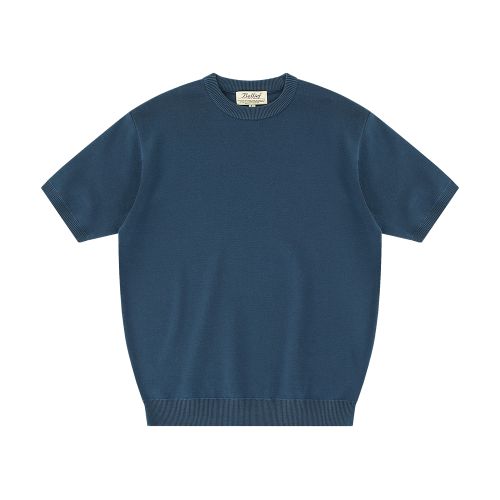 Bellief Essential Cotton Round Neck Knit- Marine Blue