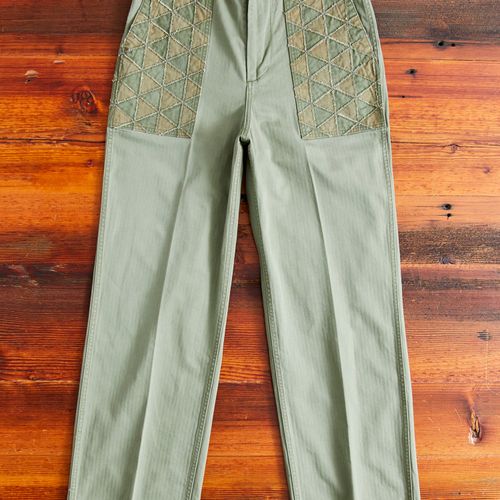 MSP-1014 Tsugihagi Baker Pants in Army Green