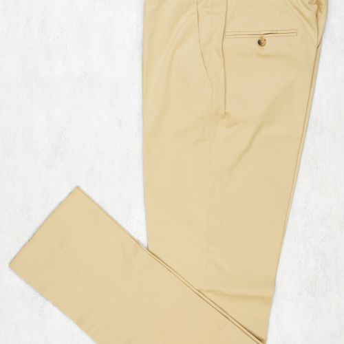 P. Johnson Beige Cotton Gabardine Trousers (NOS)