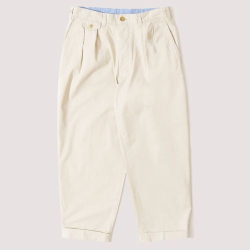 2 Pleat Twill Trouser - Cement