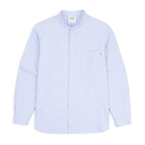 Rovi Lucca Cotton Oxford Garden Shirt: Sky Blue