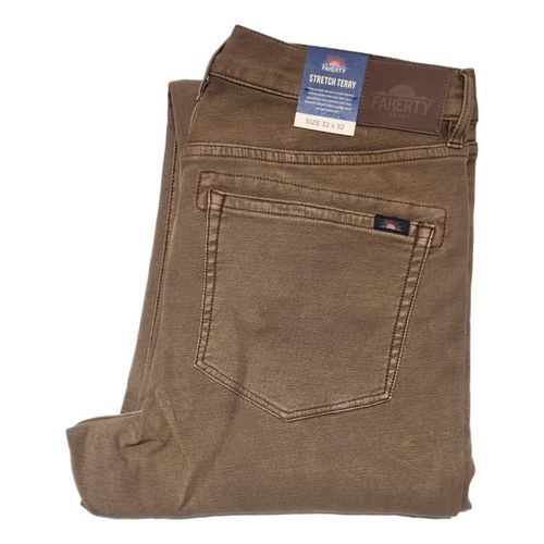 Stretch Terry 5-Pocket Bark Brown