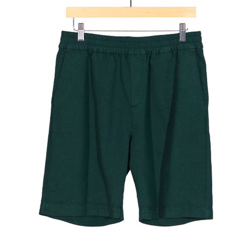 Seaweed Green Cotton Shorts