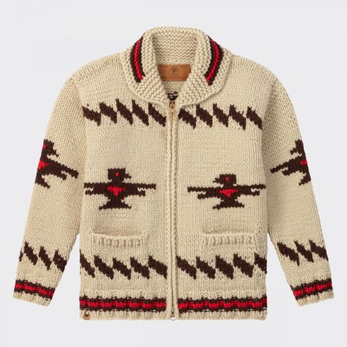 Cowichan Sweater : Beige/Brown/Red