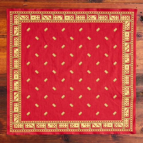 Domino Selvedge Bandanna in Red