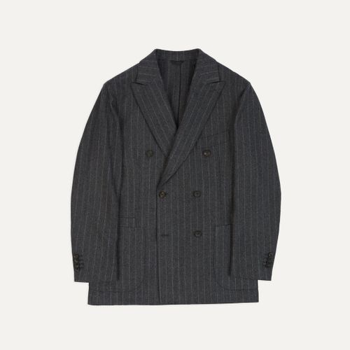 ALD / Drake's Double Breasted Chalkstripe Suit Jacket