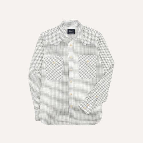 Tattersall Cotton Two-Pocket Western Shirt