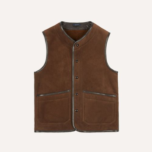 Suede Shearling Vest