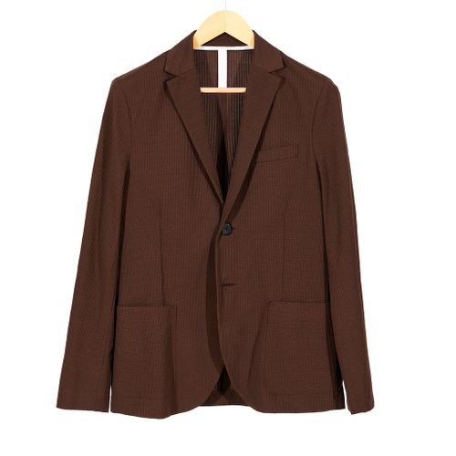 Coolmax Seersucker Blazer Brown